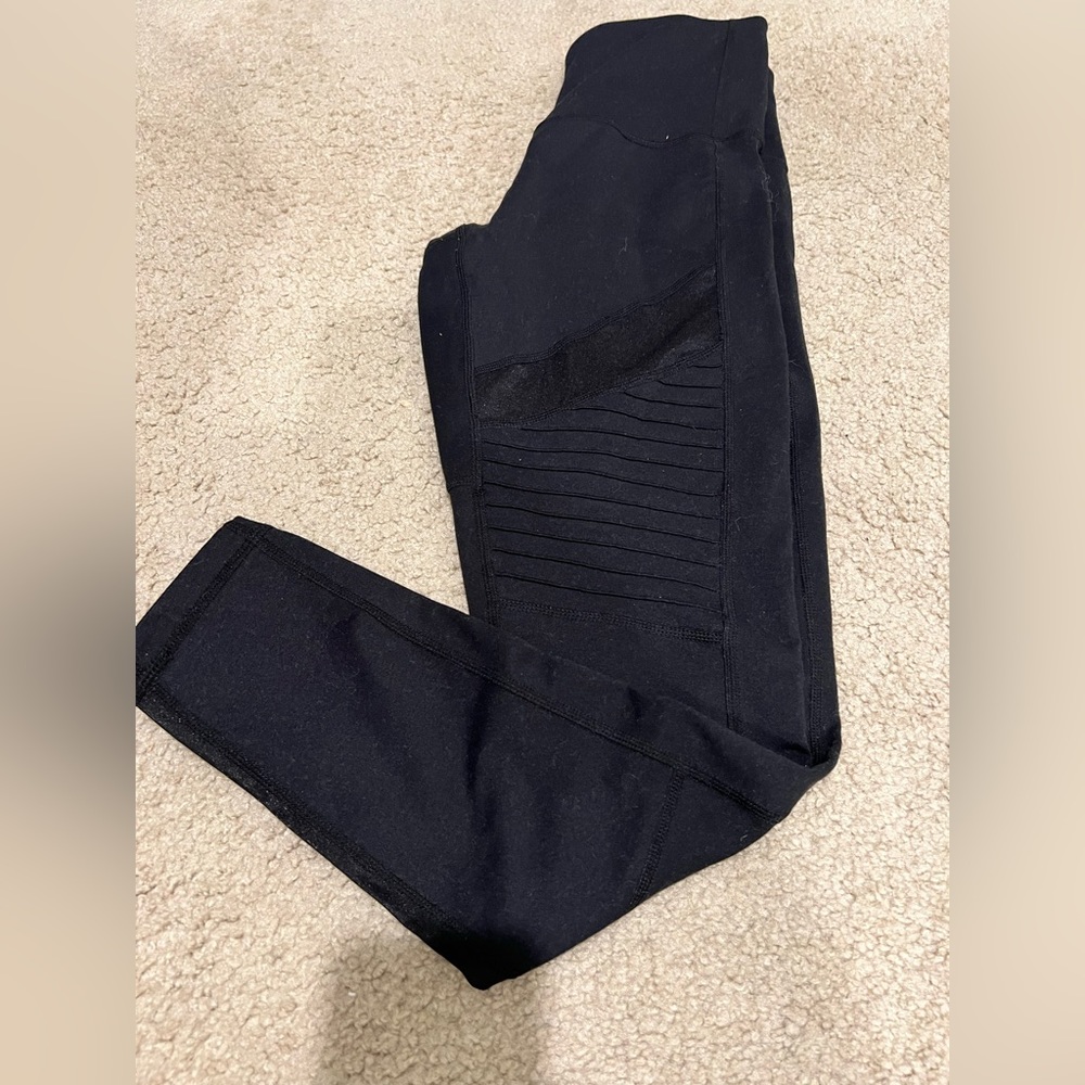 Zella Autumn High Waist Black Moto Ankle Leggings - Size Small